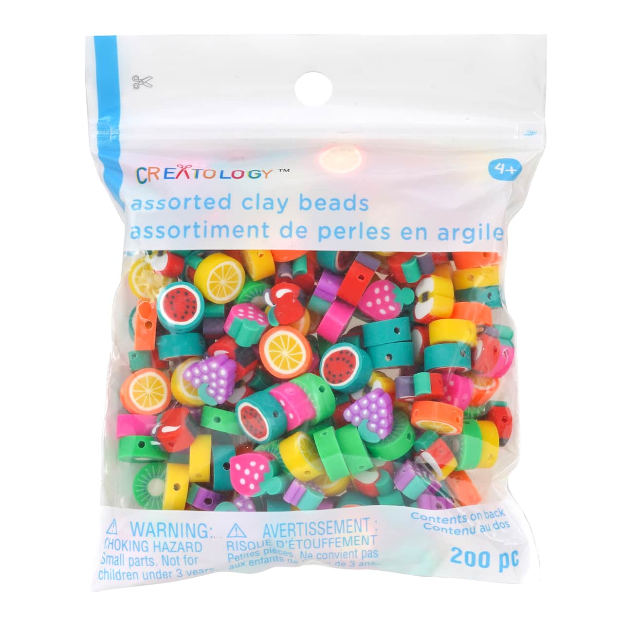 12 Packs: 200 ct. (2,400 total) Fruit Shaped Soft Clay Beads by Creatology™